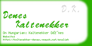 denes kaltenekker business card